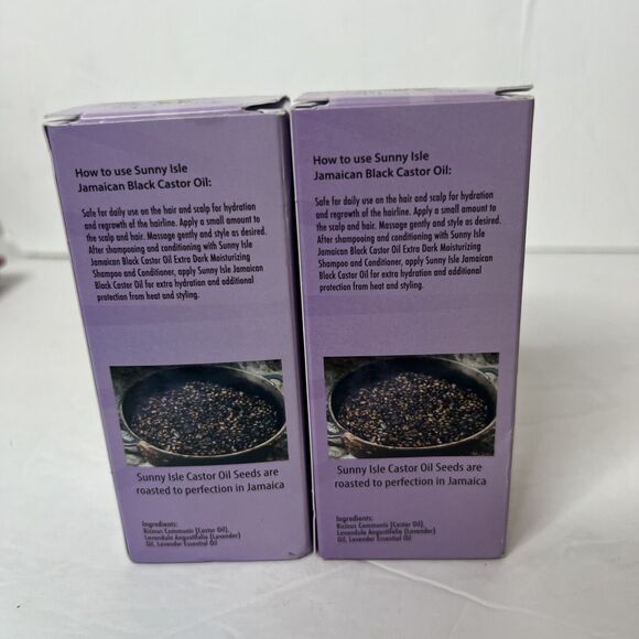 Sunny Isle Jamaican Castor Oil Lavender Black 4 Ounce (118ml) (2 Pack) - Picture 4 of 6